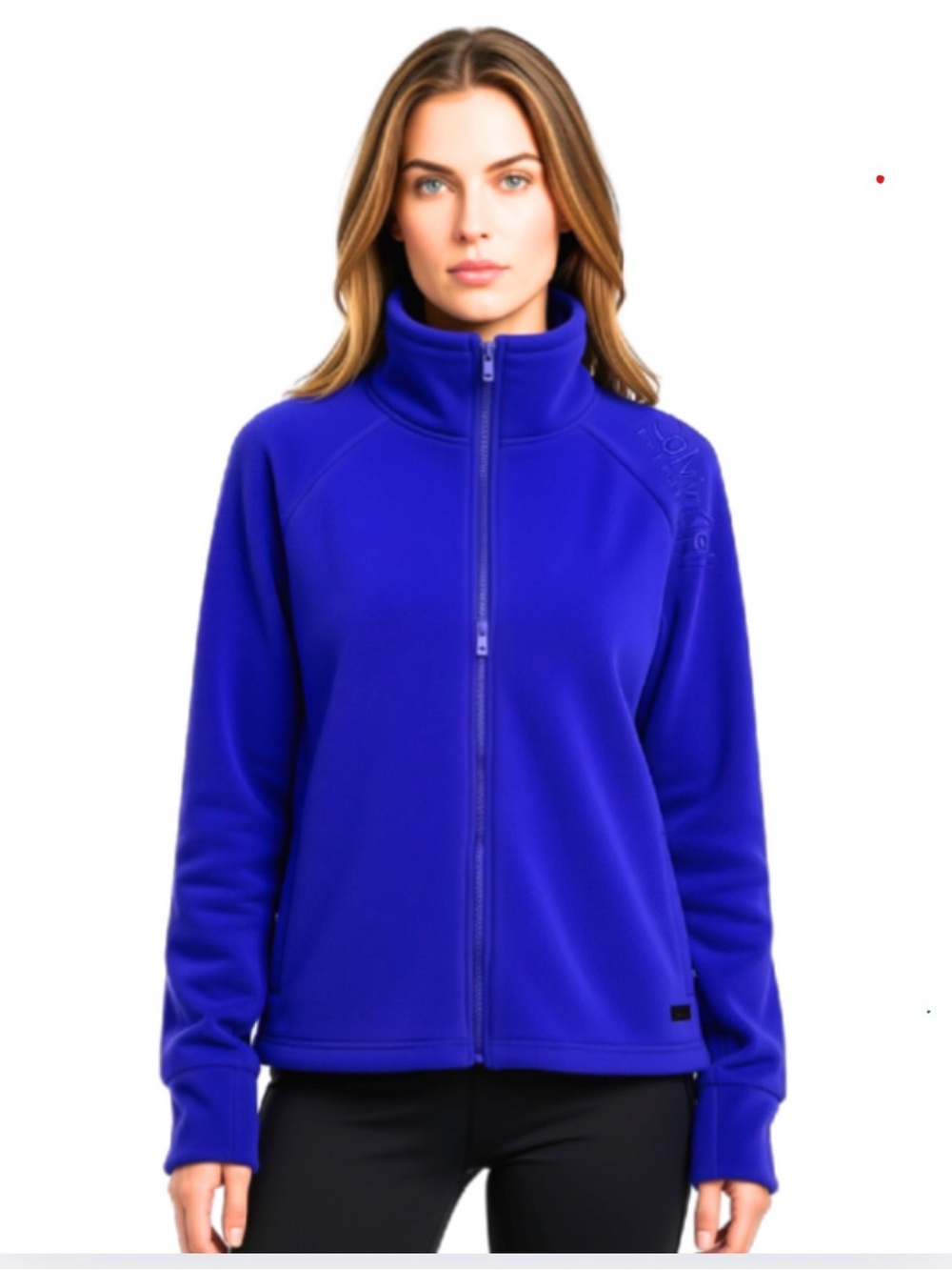 Calvin Klein Woman’s Full-Zip Fleece Jacket - Royal Blue, Deep Violet Jacket